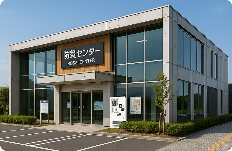 自治体の防災センター・公共施設設置イメージ