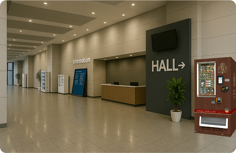 大規模イベント会場・多目的ホールのロビー設置イメージ