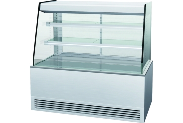 前面がオープンで、後面が引き戸になっているショーケースです。